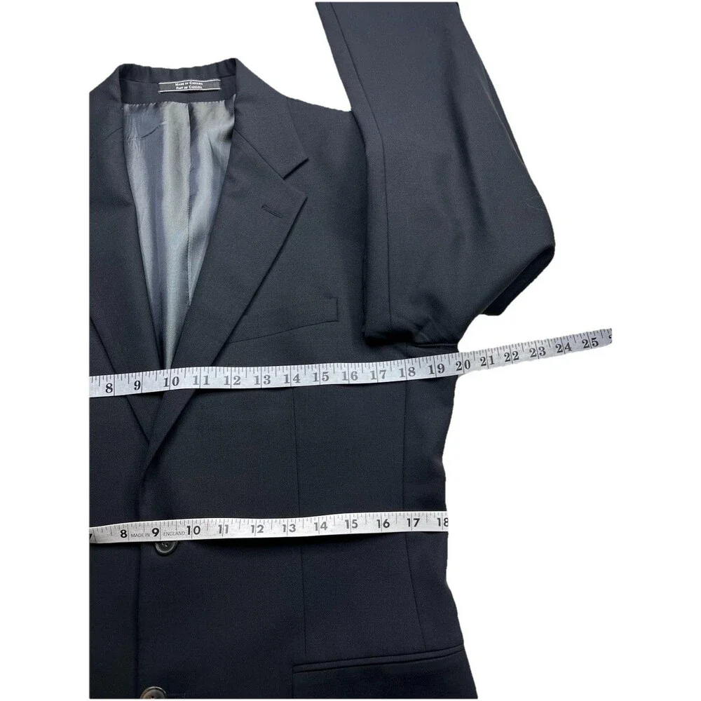 THEORY Premium Men’s 2pc Suit 38R 34x31 Recent 100% Wool Suit Jacket Pants Black